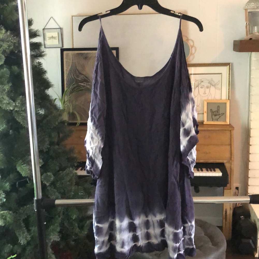 Braeve Off The Shoulder Shirt, Navy